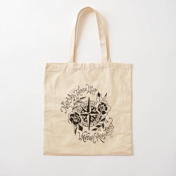 Not All Those Who Wander Are Lost Cotton Tote Bag Canvas Tote Bag, Family Gift For Mother, Her