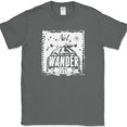 thumbnail image 1 of Not All Those Who Wander Are Lost T-Shirt Adventure Camping RV Tee - Charcoal, L, 1 of 1