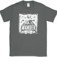 thumbnail image 1 of Not All Those Who Wander Are Lost T-Shirt Adventure Camping RV Tee - Charcoal, M, 1 of 1