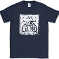 thumbnail image 1 of Not All Those Who Wander Are Lost T-Shirt Adventure Camping RV Tee - Navy, L, 1 of 1