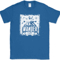 thumbnail image 1 of Not All Those Who Wander Are Lost T-Shirt Adventure Camping RV Tee - Royal Blue, L, 1 of 1