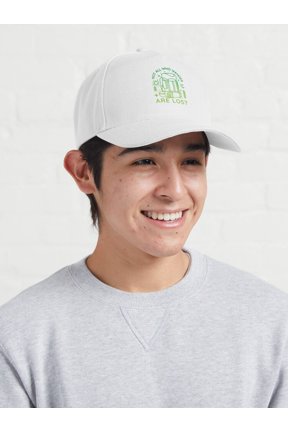 Not All Who Wander Are Lost Baseball Hat, Green Backpacking Adventure Graphic Design, Classic Cap