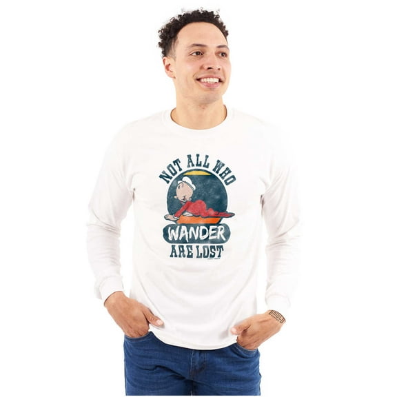 Not All Who Wander Are Lost Popeye Long Sleeve TShirt Men Women Brisco Brands S