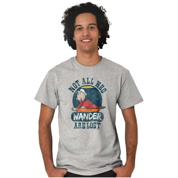 Not All Who Wander Are Lost Popeye Men's Graphic T Shirt Tees Brisco Brands S
