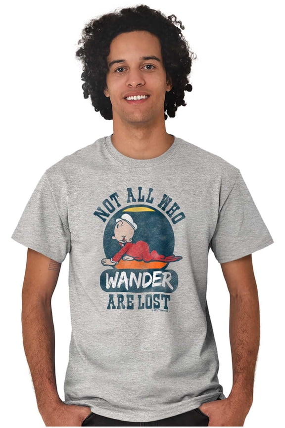 Not All Who Wander Are Lost Popeye Men's Graphic T Shirt Tees Brisco Brands S