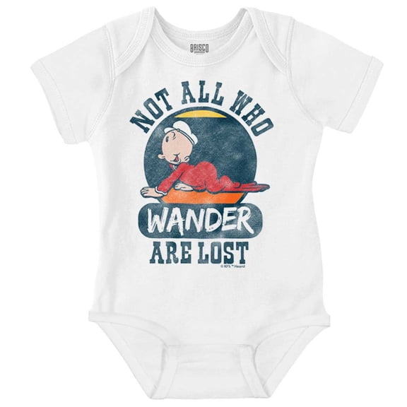 Not All Who Wander Are Lost Popeye Romper Boys or Girls Infant Baby Brisco Brands 12M