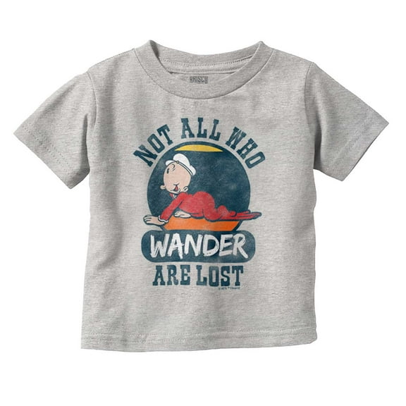 Not All Who Wander Are Lost Popeye Toddler Boy Girl T Shirt Infant Toddler Brisco Brands 12M