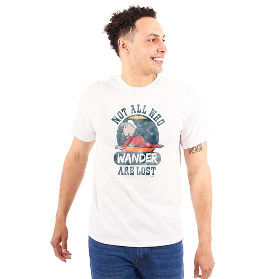 Not All Who Wander Are Lost Popeye Unisex Plus Size Graphic Tee Brisco Brands 2X
