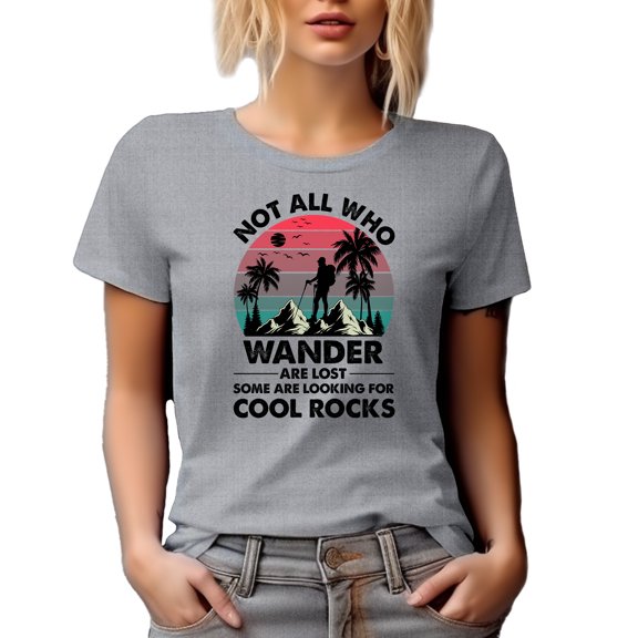 Not All Who Wander Are Lost, Some Are Looking for Cool Rocks, Geologist or Rock Collector, Heather Grey T-Shirt, XL