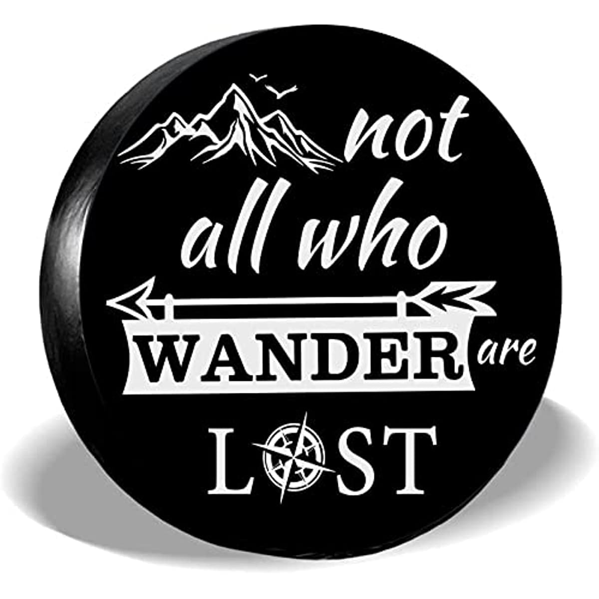 Not All Who Wander are Lost Spare Tire Covers Polyester Waterproof Dust