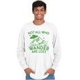 thumbnail image 1 of Not All Who Wonder Are Lost UFO Cute Long Sleeve TShirt Men Women Brisco Brands M, 1 of 6
