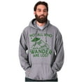 thumbnail image 1 of Not All Who Wonder Are Lost UFO Cute Unisex Plus Fleece Graphic Hoodie Brisco Brands 2X, 1 of 5