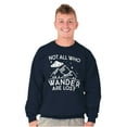 thumbnail image 1 of Not All Who Wonder Are Lost UFO Cute Unisex Plus Fleece Graphic Sweatshirt Brisco Brands 4X, 1 of 5