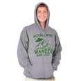 thumbnail image 1 of Not All Who Wonder Are Lost UFO Cute Unisex Fleece Graphic Zip Up Hoodie Brisco Brands 2X, 1 of 5