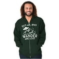 thumbnail image 1 of Not All Who Wonder Are Lost UFO Cute Zip Up Hoodie Men's Women's Brisco Brands 5X, 1 of 6