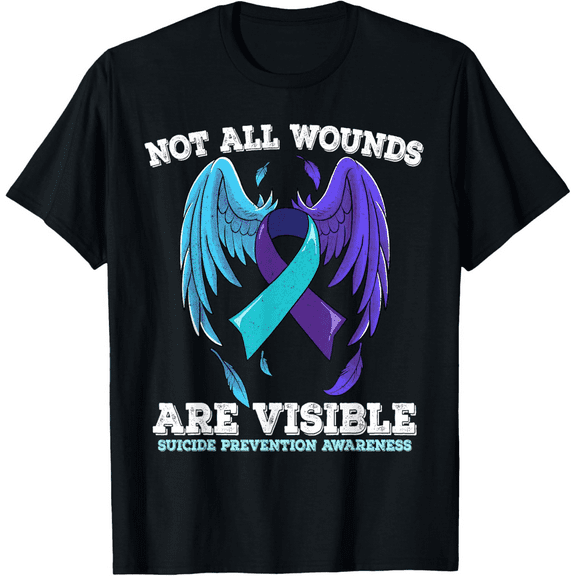 Not All Wounds Are Visible Suicide Awareness T-Shirt100% cotton