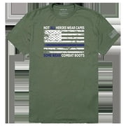 Not All with TBL Tactical Graphic T-shirt, Olive - Extra Large