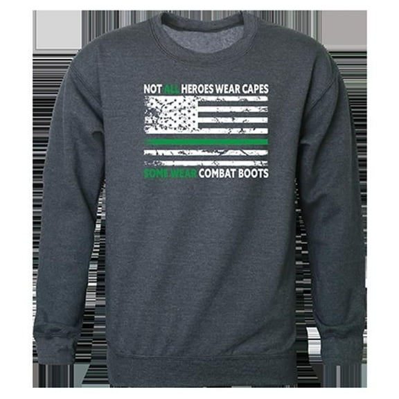 Not All with TGL Graphic Crewneck Sweatshirt, Heather Charcoal - Extra Large