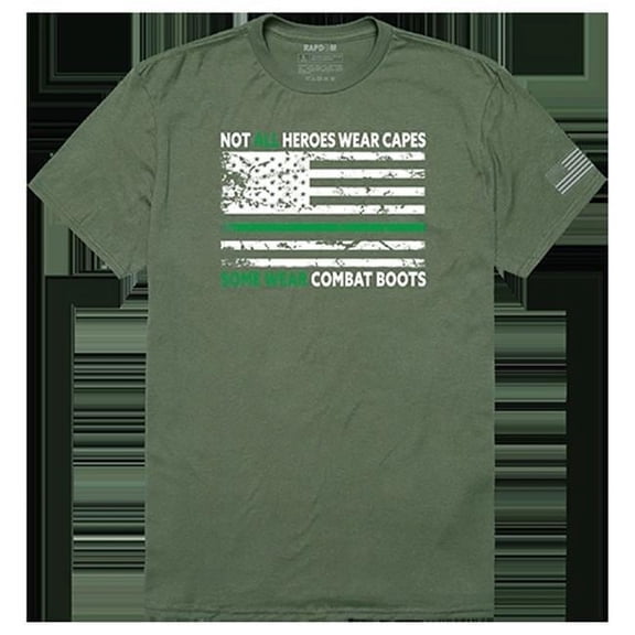 Not All with TGL Tactical Graphic Tee Shirt, Olive - Extra Large