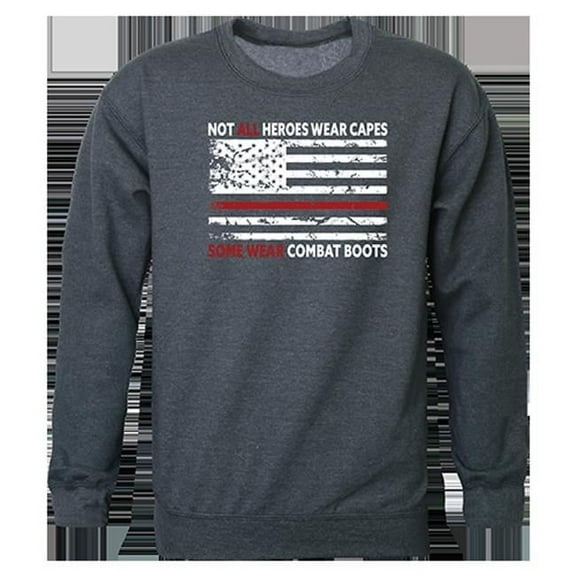 Not All with TRL Graphic Crewneck Sweatshirt, Heather Charcoal - Extra Large