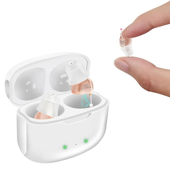 Not Amplifier True Hearing Aids,Invisible 16 Channels Digital Rechargeable Hearing Aids for Seniors with Noise Cancellation with Charging Box