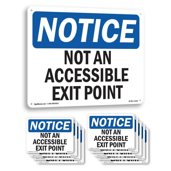 Not An Accessible Access Point OSHA Notice Aluminum Sign 10 Inch x 7 Inch - 10 Pack