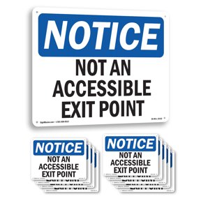 Not An Accessible Access Point OSHA Notice Aluminum Sign 10 Inch x 7 Inch - 10 Pack