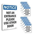 thumbnail image 1 of Not An Entrance Please Use Other Door OSHA Notice Aluminum Sign 10 Inch x 7 Inch - 10 Pack, 1 of 8
