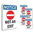 thumbnail image 1 of Not An Exit OSHA Notice Rigid Plastic Sign 24 Inch x 18 Inch - 5 Pack, 1 of 8