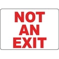 Not An Exit Sign Red Text Safety Signs Exit Signs 8x12 Inch Notice ...