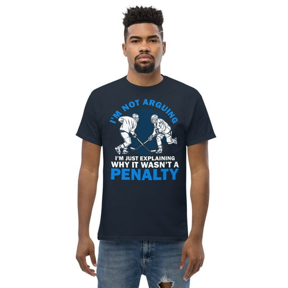 Not Arguing I'm Just Explaining Why It Wasn't A Penalty Art classic tee (Navy, M)