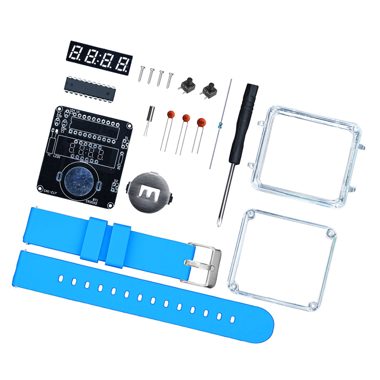 Not Battery LED Clock Straps Kits Easy 30Minute Assembly With Display ...