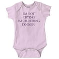 thumbnail image 1 of Not Crying Ordering Dinner Cute Baby Romper Boys or Girls Infant Baby Brisco Brands 12M, 1 of 7