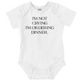 thumbnail image 1 of Not Crying Ordering Dinner Cute Baby Romper Boys or Girls Infant Baby Brisco Brands 6M, 1 of 6