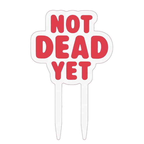 Not Dead Yet Birthday Cake Topper Funny Gag Party Decoration