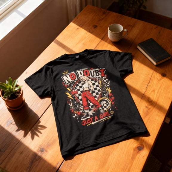 Not Doubt Punk Graphic T-Shirt, Vintage 90s Music Style Casual Tee