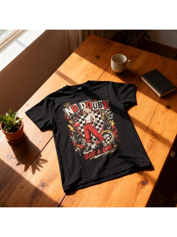 Not Doubt Punk Graphic T-Shirt, Vintage 90s Music Style Casual Tee