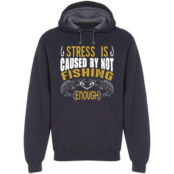 Not Enough Fishing Hoodie Men -Image by Shutterstock, Male XX-Large