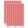thumbnail image 1 of Not Equal Math Symbol 200+ Round Stickers - Red - Matte Finish - 0.50" Size, 1 of 3