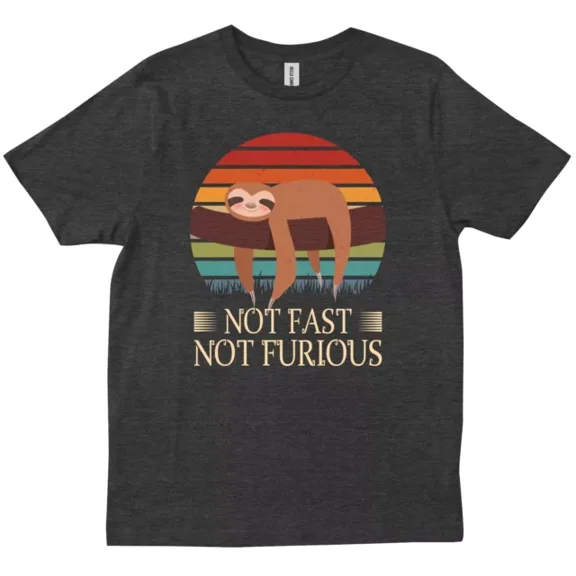 Not Fast Not Furious Sloth Lover Retro Vintage Funny Gift T-Shirt Unisex S-5XL Hot Trending Shirt, Vintage Birthday Gift