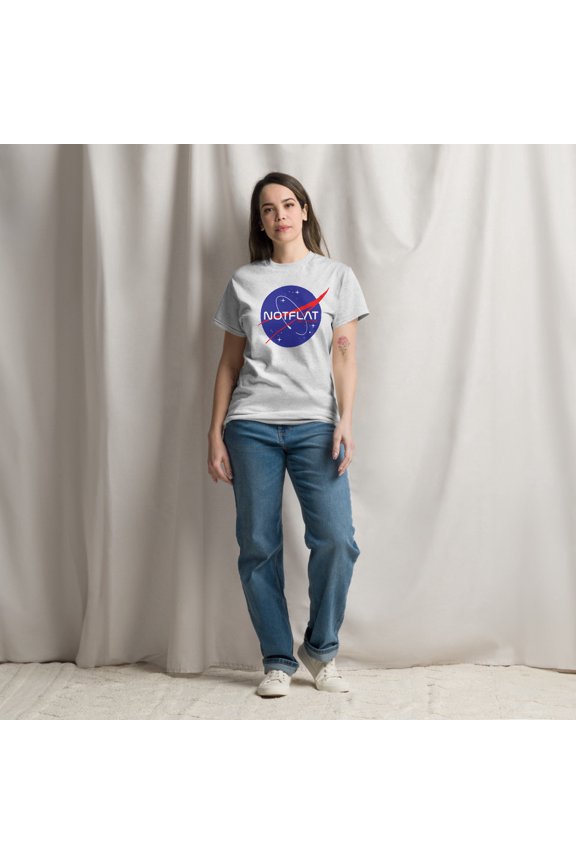Not Flat Tee: Science Meets Style (Ash, S)