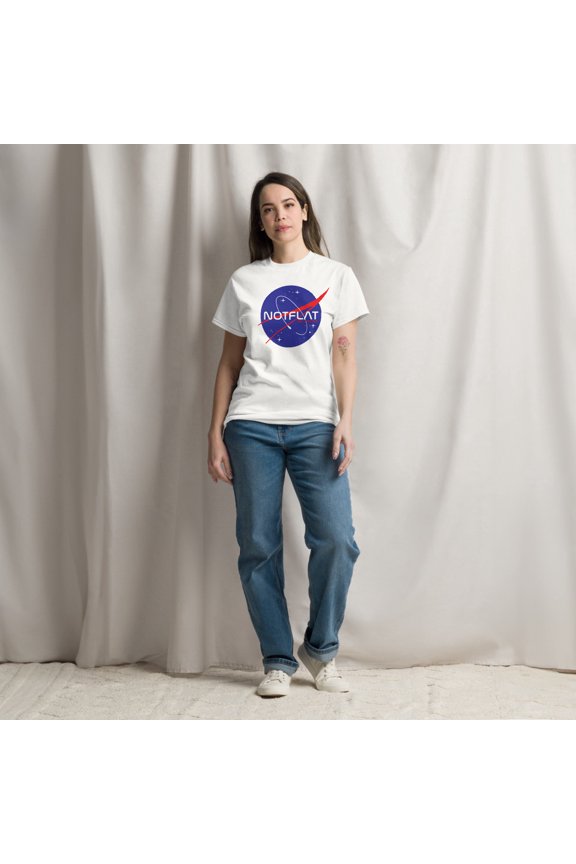 Not Flat Tee: Science Meets Style (White, S)