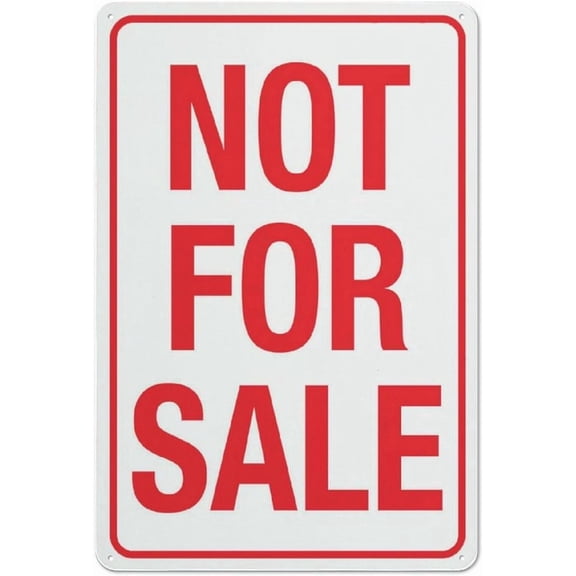 Not For Sale Sign Warning Home Kitchen Farm Garden Garage Wall Decor 12X8 Inch Wall Decor Metal Tin Sign