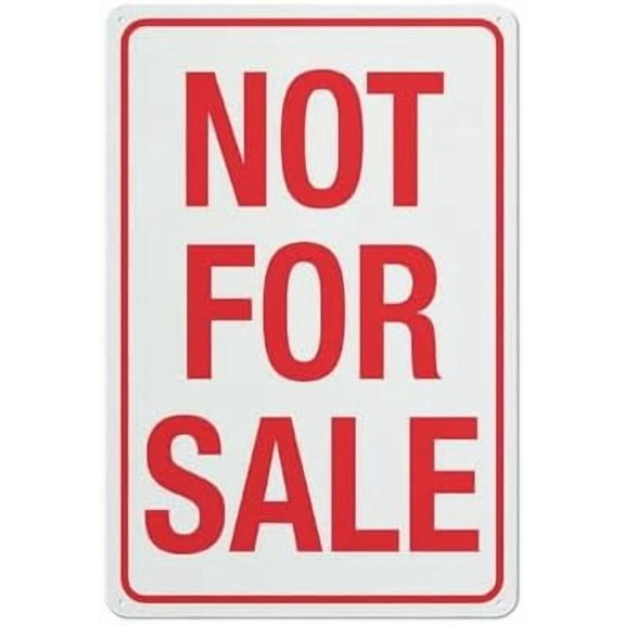 Not For Sale Sign Warning Tin Sign Home Kitchen Farm Garden Garage Wall Decor 12X8Inch