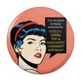 thumbnail image 1 of Not Good at Sappy Sentiments Sarcastic Comment Instead Funny Humor Pinback Button Pin, 1 of 5