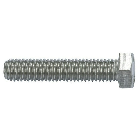 18-8, 3/8"-24 Hex Head Cap Screw, Plain Stainless Steel, 1/2 in L, 25 PK