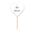 thumbnail image 1 of Not Have A Cow Art Deco  Fashion Toothpick Flags Heart Lable Cupcake Picks, 1 of 3
