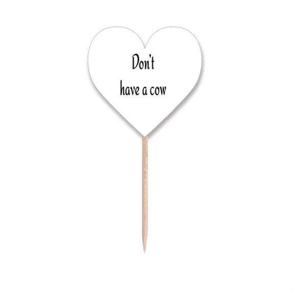 Not Have A Cow Art Deco Fashion Toothpick Flags Heart Lable Cupcake Picks
