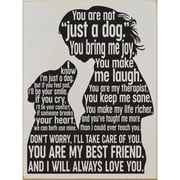 Not Just a Dog Wooden Plaque - Woman