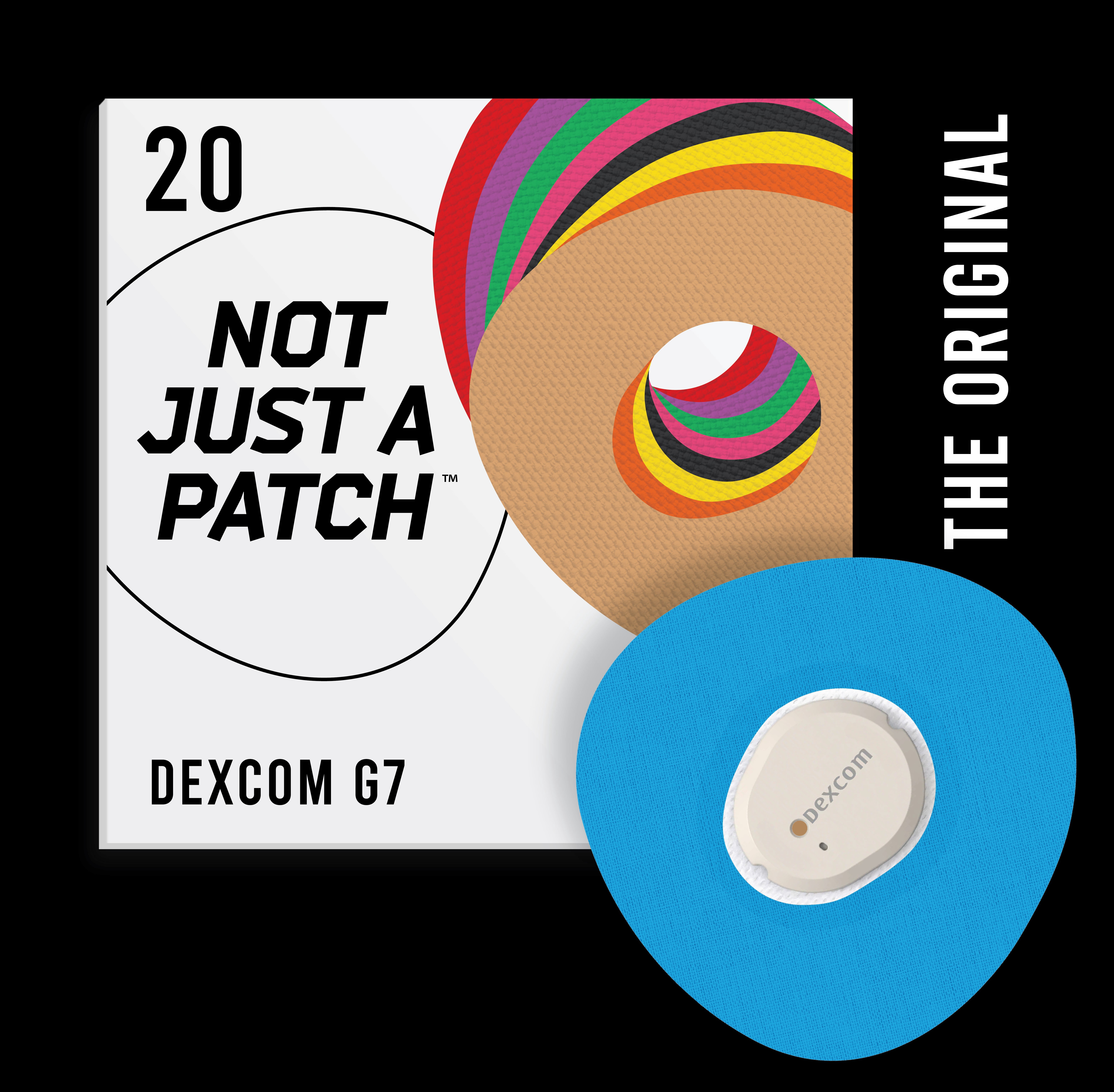 Not Just a Patch Original Dexcom G7 Sensor Overpatch with Vent Hole, 20 ...